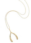 Jane Win Lucky Pavé Wishbone Pendant