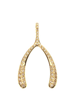 Jane Win Lucky Pavé Wishbone Pendant