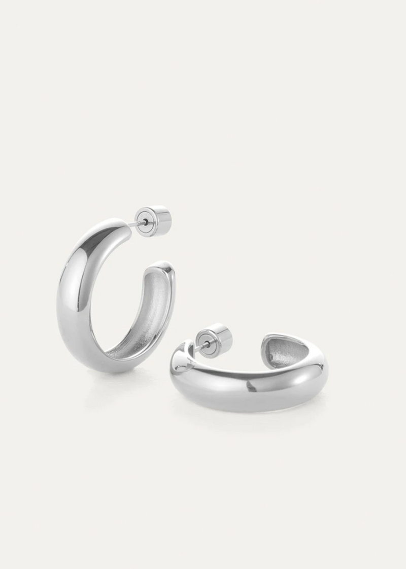 Jenny Bird Staple Hoops Medium Silver