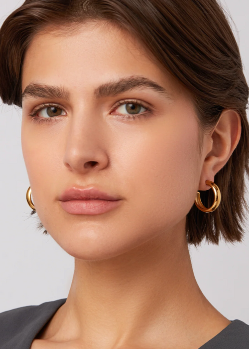 Jenny Bird Staple Hoops Medium Gold