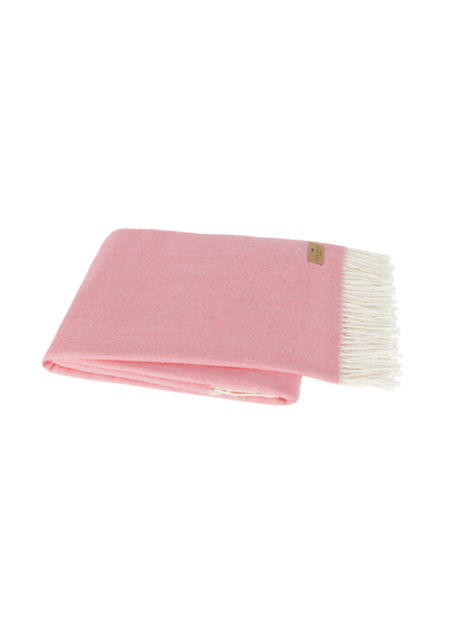 Bubble Gum Italian Herringbone Throw