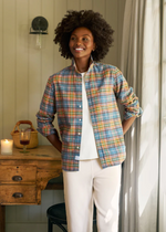 F&E Eileen Orange, Green  Blue Plaid
