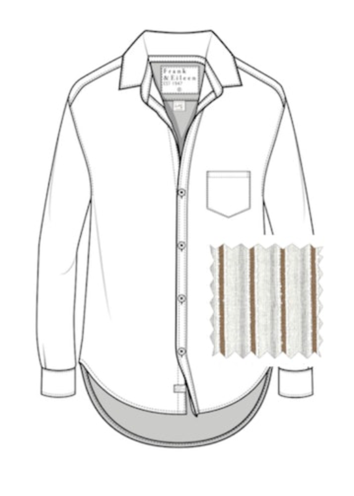 F&E Eileen Camel & Cream Stripe