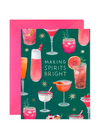 Making Spirits Bright Holiday Cocktail Greeting Card