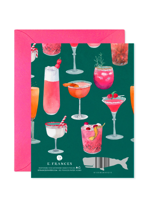 Making Spirits Bright Holiday Cocktail Greeting Card