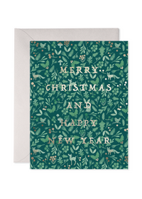 Winter Forest Christmas Greeting Card