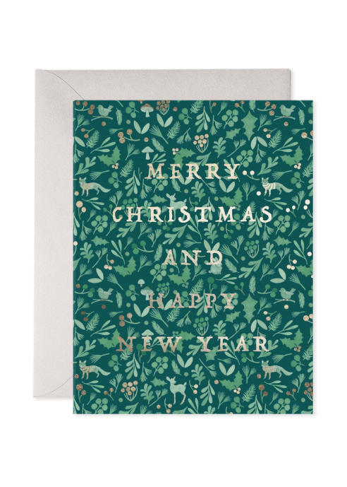 Winter Forest Christmas Greeting Card
