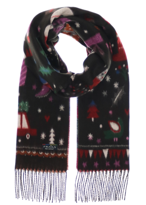 Christmas Kitsch Scarf Navy
