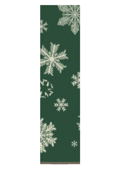 Snowflakes Scarf Green