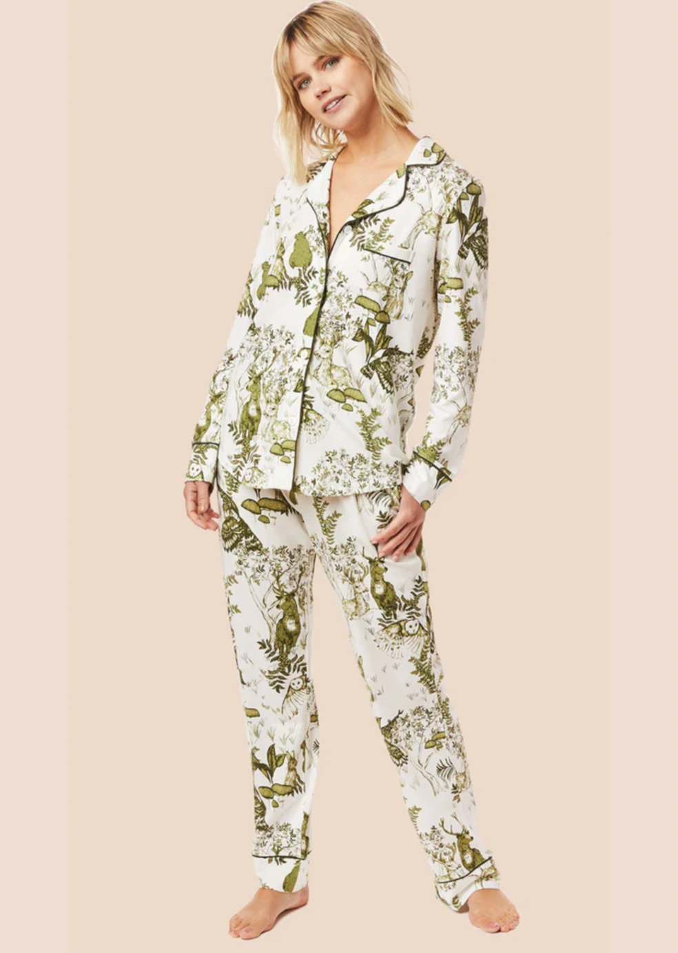 Woodside Pima Knit Long-Sleeved Pajamas