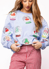 QOS Powder Blue Snow Globe Sweatshirt