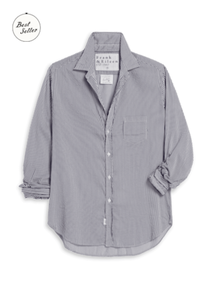 F&E Eileen Blue, White & Silver Stripe
