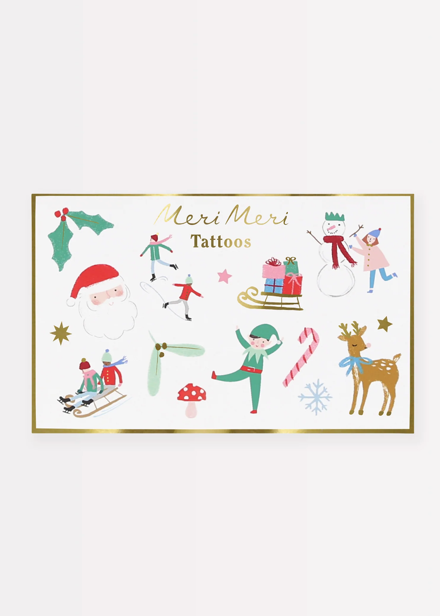 Mixed Icon Christmas Temporary Tattoo
