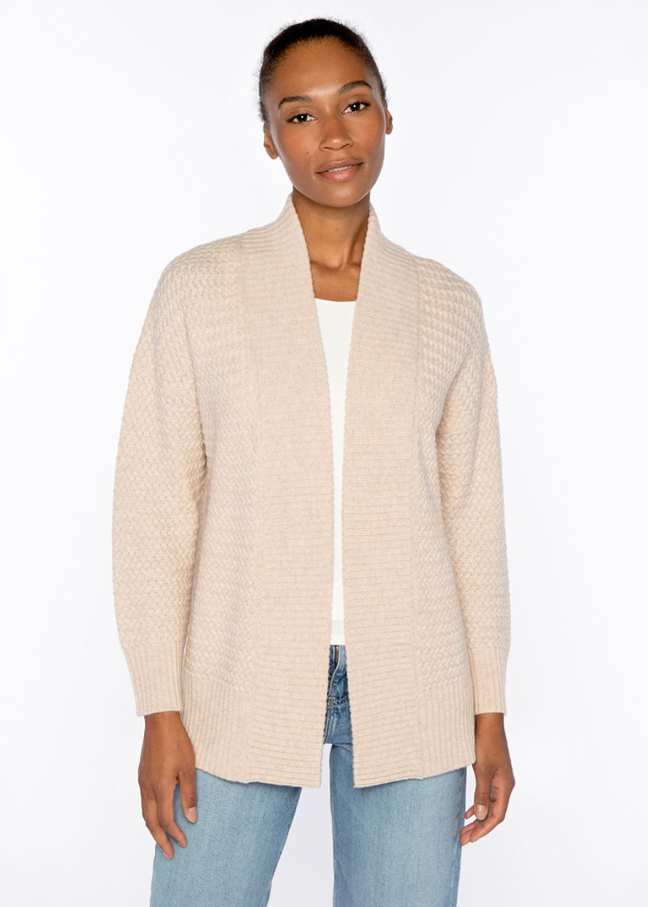 Kinross Luxe Textured Easy Cardigan
