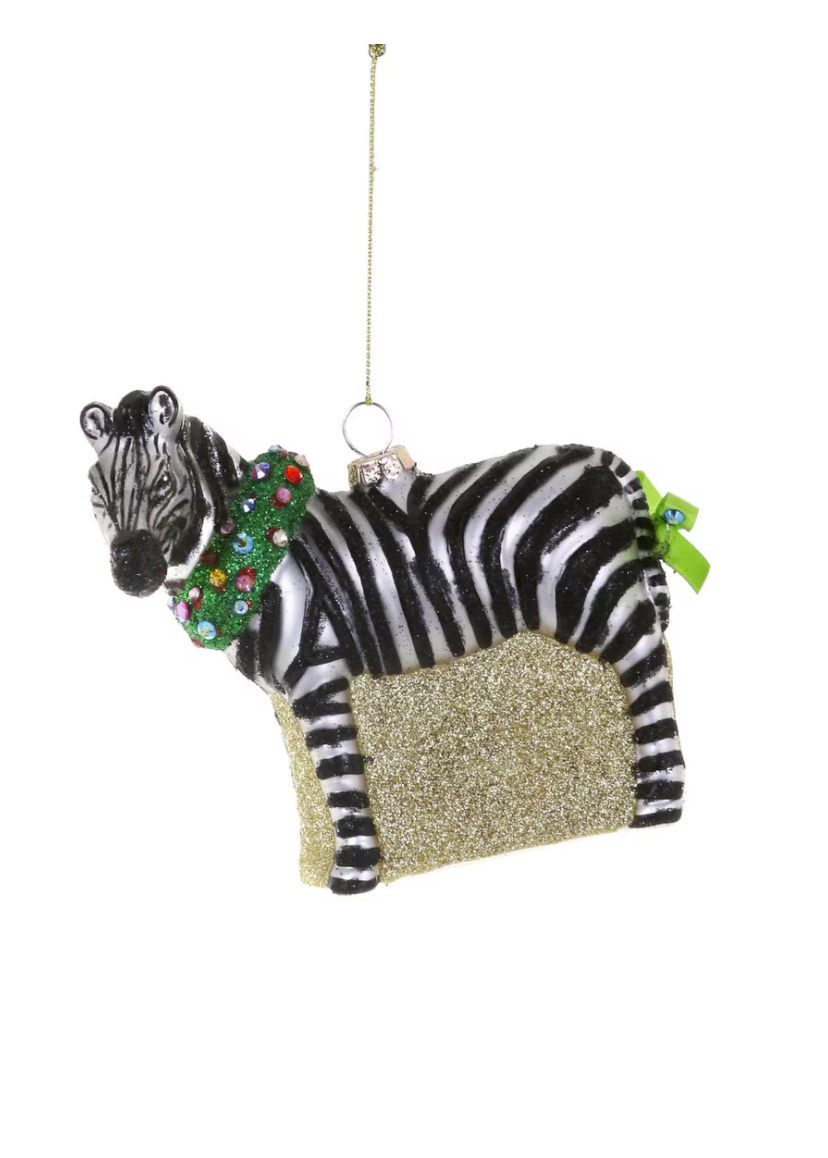 Holiday Zebra Ornament