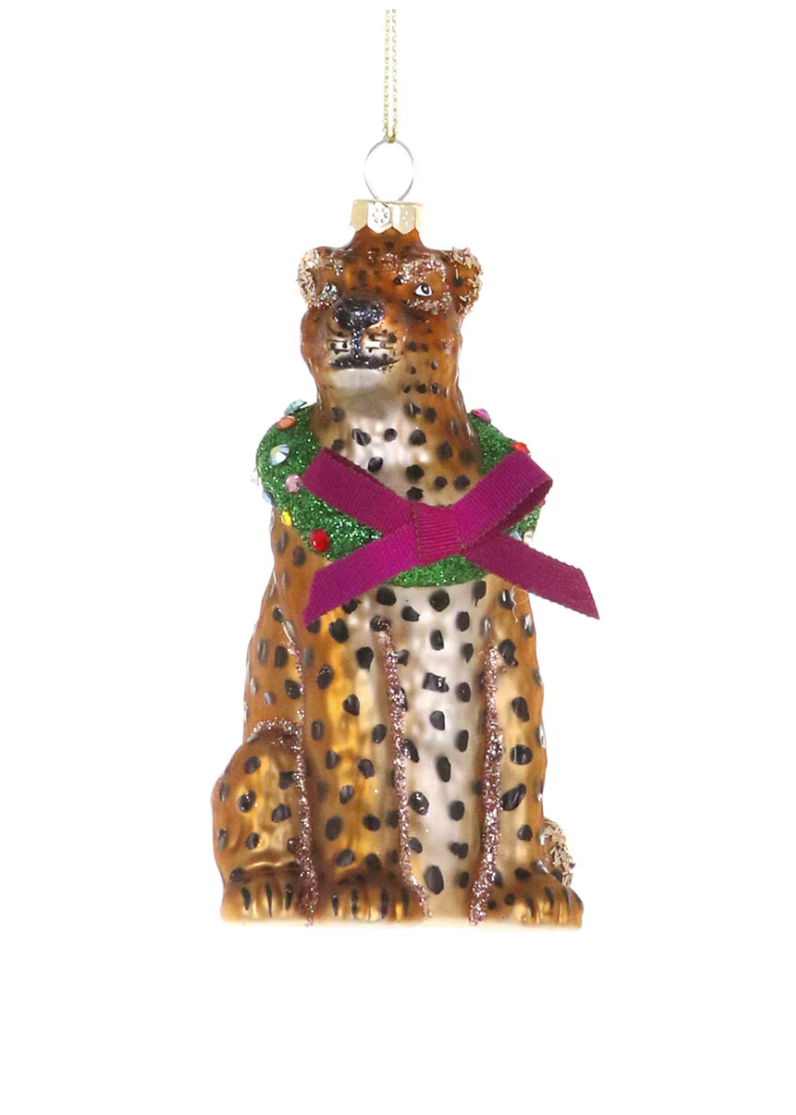 Holiday Leopard Ornament