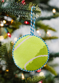 Tennis Ball Needlepoint Ornament