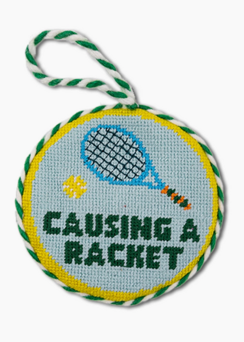 Causing A Racket Needlepoint Ornament
