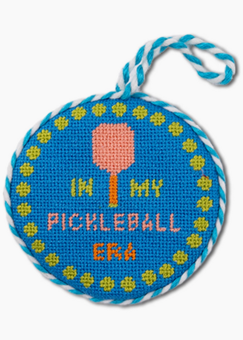 Pickleball Era Needlepoint Ornament