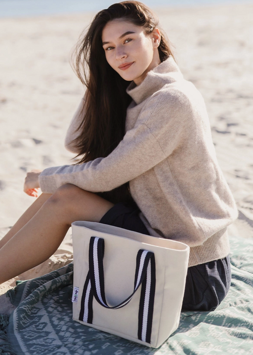 Mini Hamptons Navy Stripe Tote