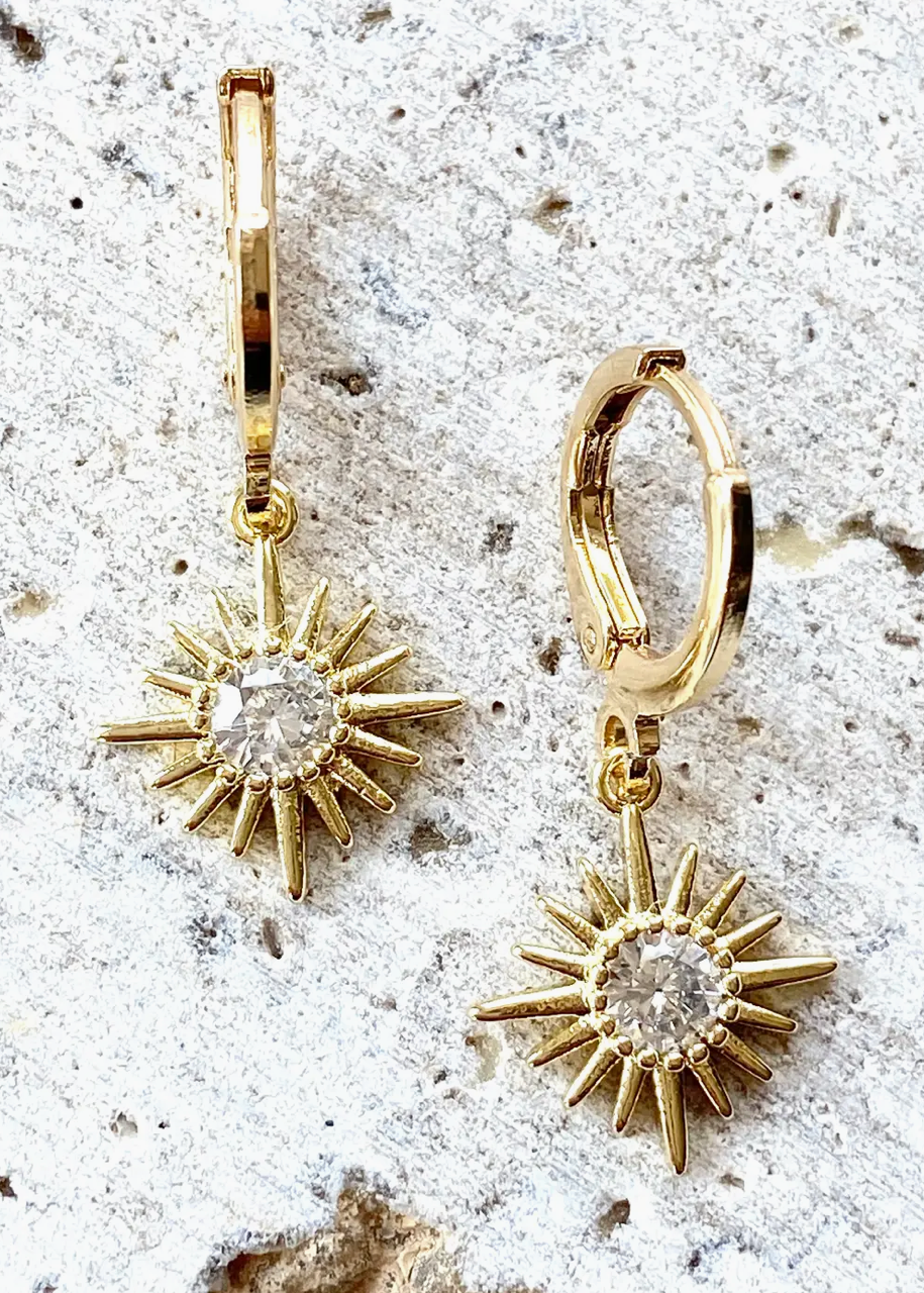 Crystal Sun Earrings