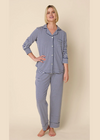 Essential Stripe Pima Knit Long-Sleeved Pajama - Navy