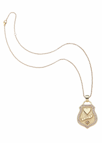 Jane Win LOVE Shield Pendant