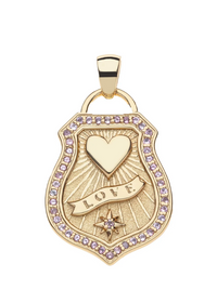 Jane Win LOVE Shield Pendant