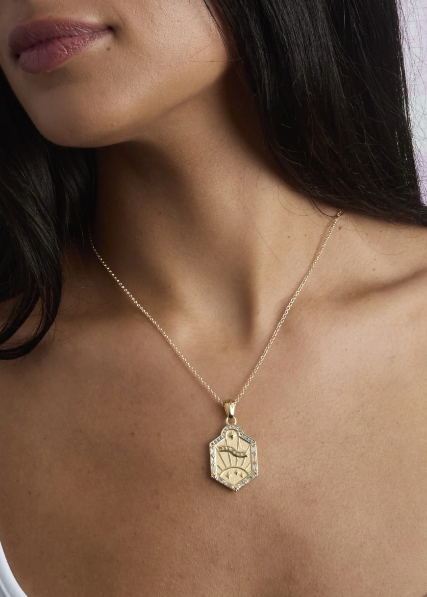 Jane Win STRONG Shield Pendant