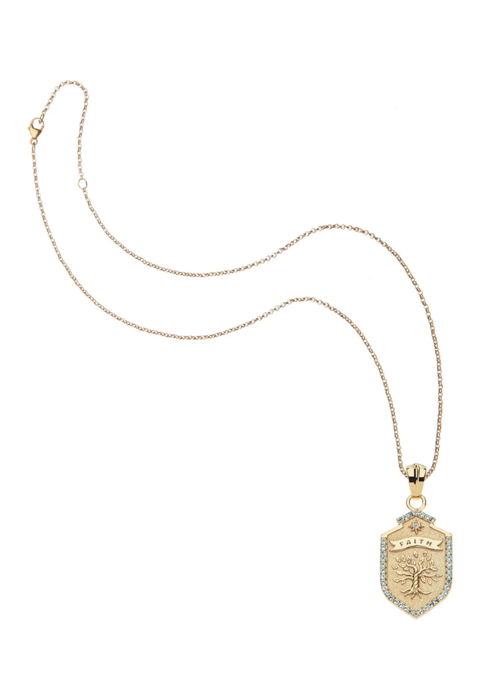 Jane Win FAITH Shield Pendant