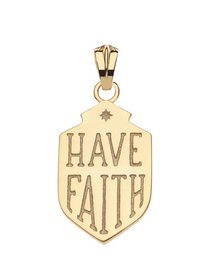 Jane Win FAITH Shield Pendant