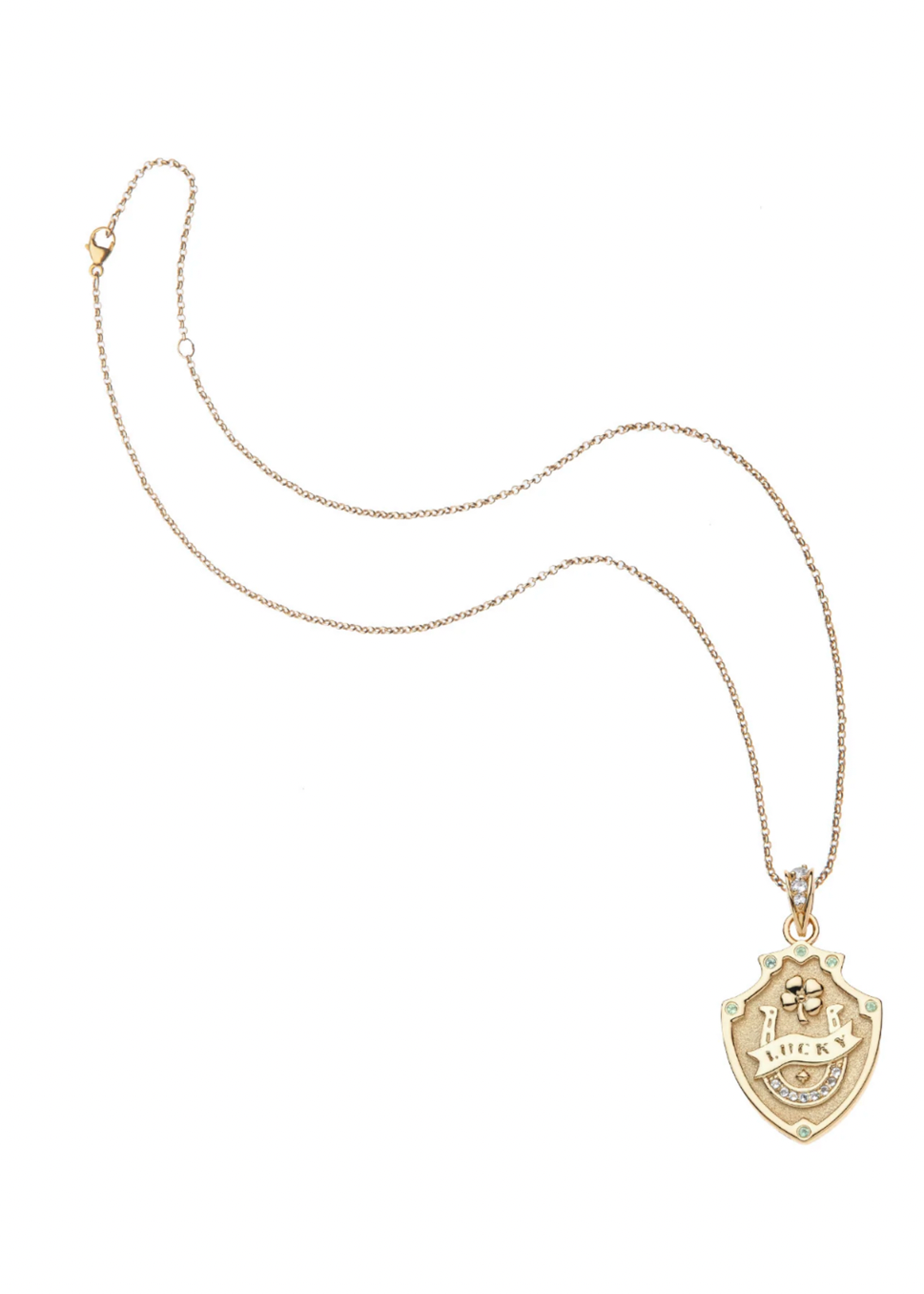 Jane Win LUCKY Shield Pendant