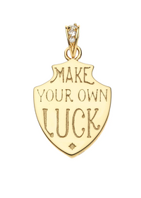 Jane Win LUCKY Shield Pendant