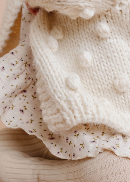 Cream Popcorn Baby Cardigan