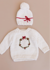 Cream Wreath Baby Sweater