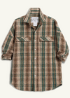 F&E Mcloghlin Brown & Green Plaid Utility Shirt