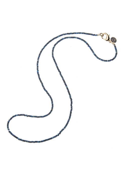 Jane Win Diamond Cut Double Wrap Beaded Necklace in Kyanite