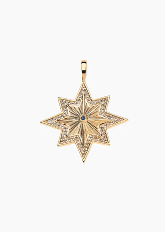 Jane Win LUCKY Wish Upon A Star Embellished Pendant Necklace