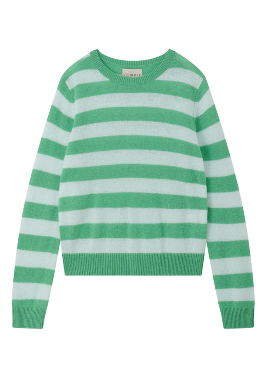 Jumper1234 Green Stripe Crew