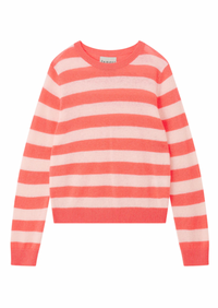Jumper1234 Coral Stripe Crew