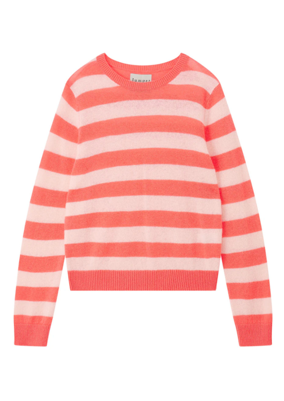 Jumper1234 Coral Stripe Crew