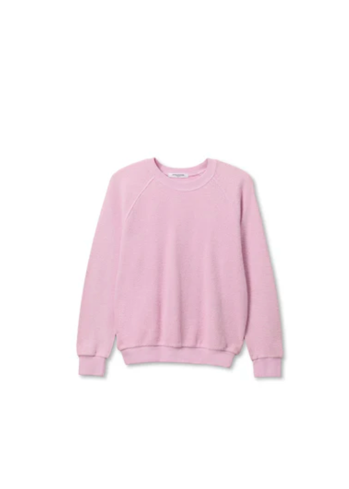 perfectwhitetee Ziggy Fleece Sugar Pink Crew