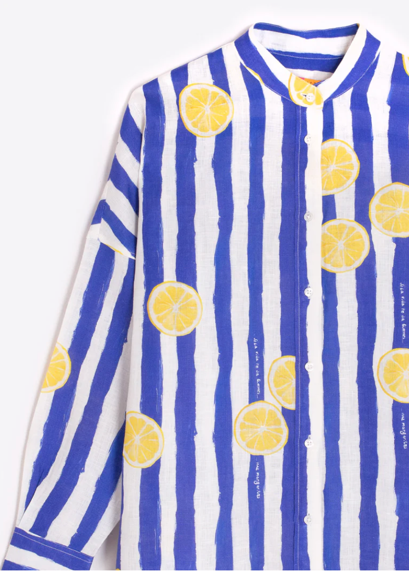 Vilagallo Striped Lemon Shirt
