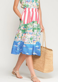 Vilagallo Coastal Stripe Skirt