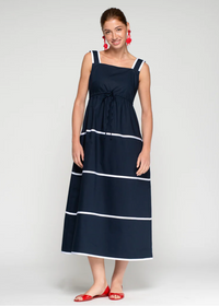 Vilagallo Navy & White Stripe Dress