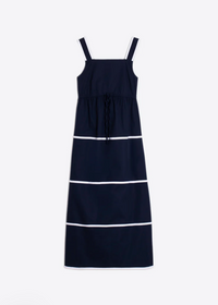 Vilagallo Navy & White Stripe Dress