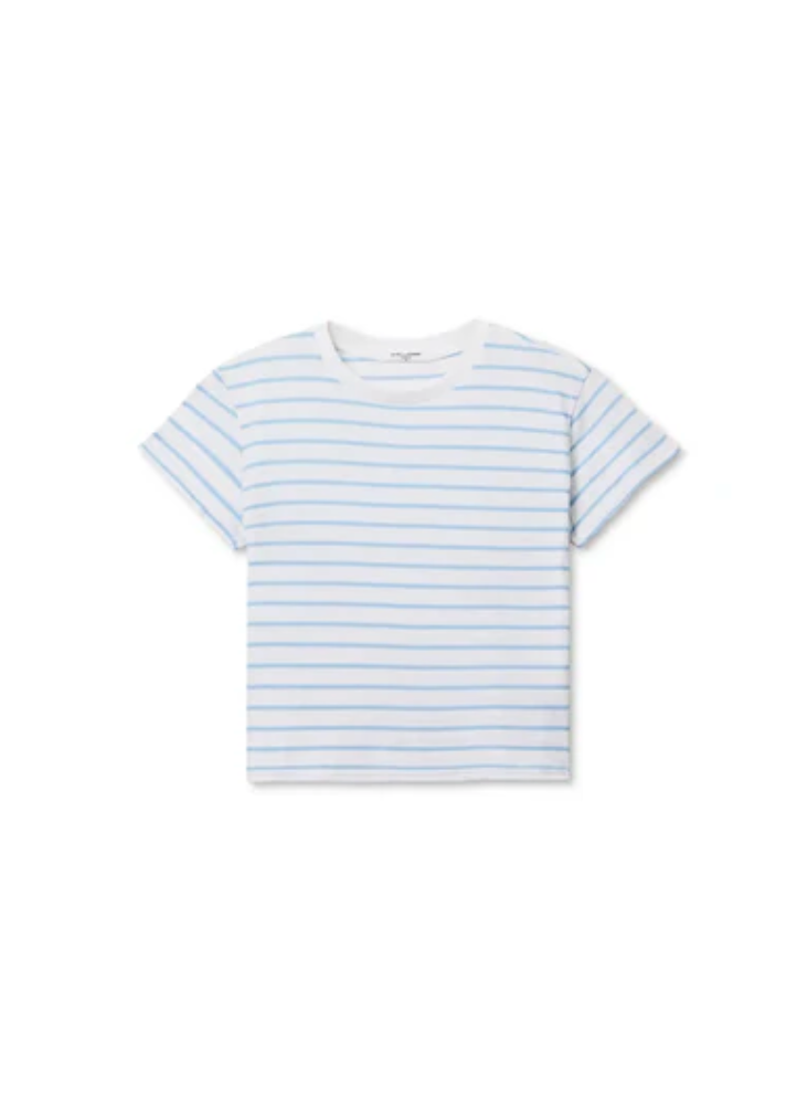 perfectwhitetee Everett Stripe Tee Powder Blue