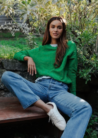 perfectwhitetee Ziggy Fleece Grass Crew
