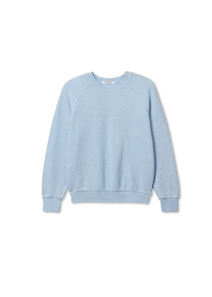 perfectwhitetee Ziggy Fleece Powder Blue Crew