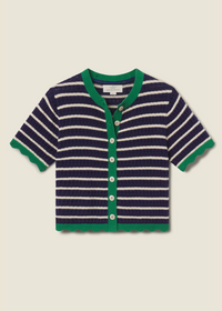 Trovata Aurora Cardigan Navy Stripe